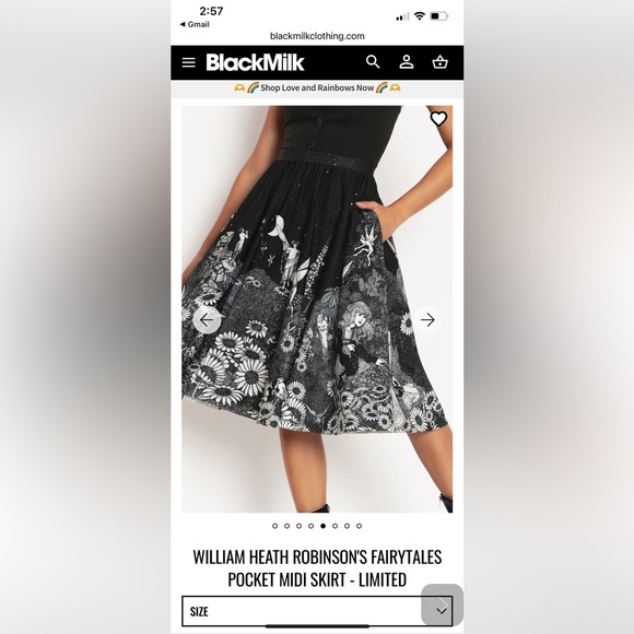 Fairy tale William Heath midi skirt from Blackmilk (sold out!) - Picture 3 of 8